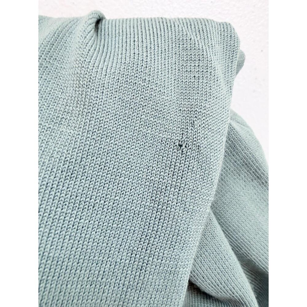 Valentino Sweater Womens Large Green Lace Inset Dolman Tunic Virgin Wool Italy - Picture 5 of 14